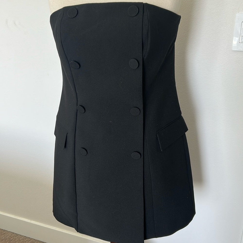 Sexy Strapless Tuxedo Mini Dress Size Large